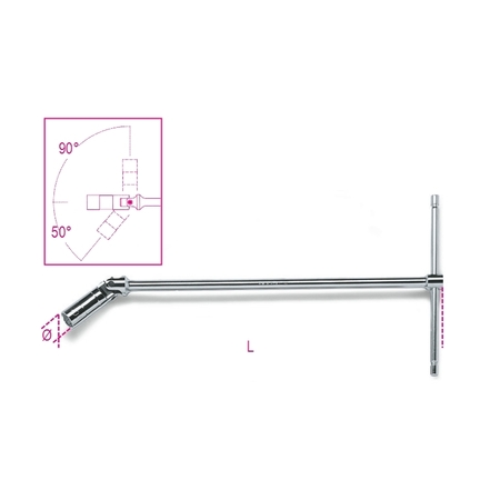 BETA T-Handle Spark Plug Wrench, 5/8" 009590010